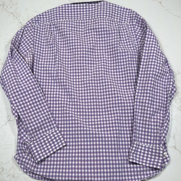 J Crew Purple Gingham Button Down - Large - Picture 3 of 4